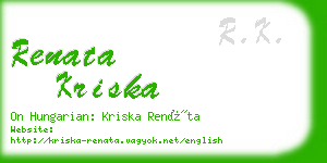 renata kriska business card